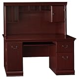 Review Bush Industries  / Birmingham Executive Desk with Hutch- Harvest Cherry