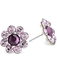 Tarina Tarantino "Iconic" Lilac Crush Iconic Crystal Flower Earrings