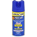 Lanacane First Aid Spray, Antiseptic & Pain Relief Spray for Cuts and Sunburns, 3.5 Ounce