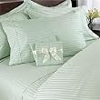 1000-Thread-Count Egyptian Cotton 1000TC Sheet Set, California King, Sage Damask Stripe 1000 TC