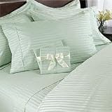1200-Thread-CountEgyptianCotton4PC1200TCBedSheetSet,Queen,SageStripe1200TC
