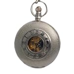 Silver mesh wind up pocket watch. Silver tone case and chain classic size pocket watch of 2 inches.