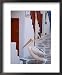 Pelican Standing in Alleyway, Mykonos Island, Southern Aegean, Greece Animals Framed Art Poster Print by Diana Mayfield, 18x22