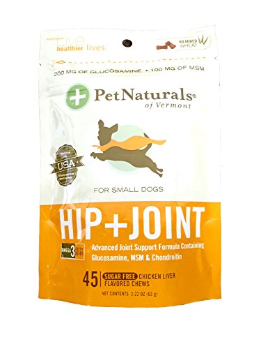 Pet Naturals of Vermont Hip and Joint for Small Dogs Chicken Liver - 45 Soft Chews