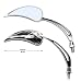 Chrome Motorcycle Mirrors Blade/Tear Drop w/Flame Pair SF002