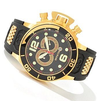 Invicta Men's 6917 Corduba Chronograph Black Dial Black Polyurethane Watch