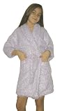 Furry Microterry Girl's Bathrobe, 100% Polyester, Purple
