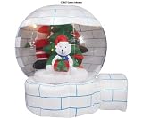 Gemmy 6' Rotating Igloo with Characters Snow Globe Inflatable