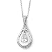 Never Forget April Birthstone Necklace in Silver