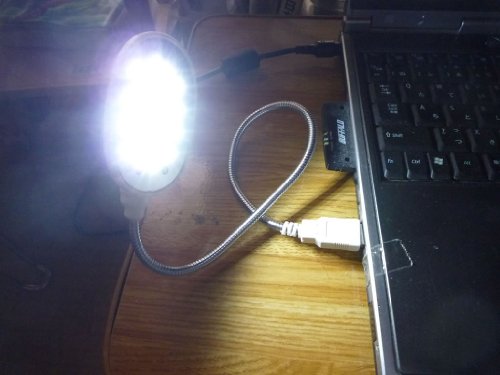 USB接続の13LEDフレキシブルフレーム照明 USB電源式 / 夜間のノートPC照明などに最適。PCのちょっとした明り取りに。[a225]