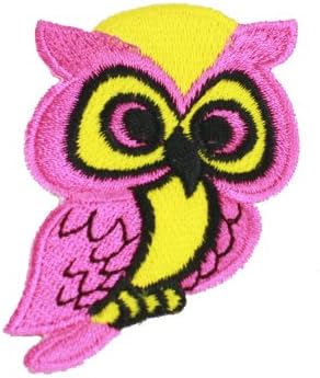 Pink Owl Iron On Patch For Kids Baby - High Quality