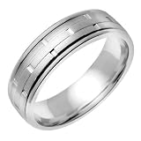 Ring Stacks Contemporary Men's 6.5 mm Platinum Comfort Fit Wedding Band