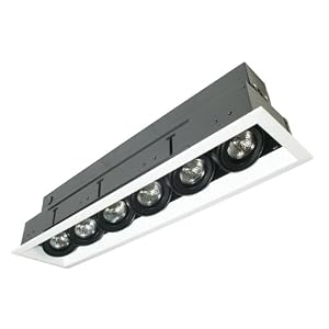 Eurofase TE116ATR-01 6-Light MR16 Recessed Mutiple Strip Trim with 0084B4 Transformer,... by Eurofase