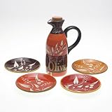 Certified International Cucina 5-Piece Olive Oil Set, Four 5-1/4-Inch Dip Plates and One 18-Ounce Server