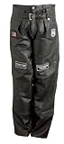 Diamond PlateTM Hand-Sewn Pebble Grain Genuine Leather Motorcycle Chaps