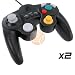 2 BLACK CONTROLLERS for Nintendo GC GameCube WII NEW
