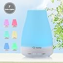 Essential Oil Diffuser, TOTU Ultrasonic Aromatherapy Humidifier with Diffuser, Capacity of 100ml, Silence Cool Mist/ 7 LED Colors/ Waterless Auto Off