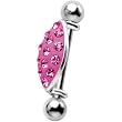 Pink Ferido Crystal Eyebrow Ring