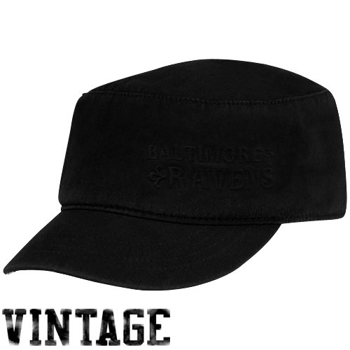 Reebok Baltimore Ravens Ladies Black Tonal Vintage Military Hat