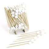 BambooMN Brand - Decorative Heart Bamboo Picks 4.7 (12cm) - 1000 pcs, White