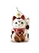 Hawaiian Maneki Neko (Lucky Cat) Glass Ornament With Glitters - Japanese Beckoning Kitty