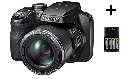 Fujifilm FinePix S9800 Digital Camera with 3.0-Inch LCD (Black) + Power2000 XP-333 Rapid AA AAA Battery Charger Set with 4 2900mah AA NiMH Batteries.