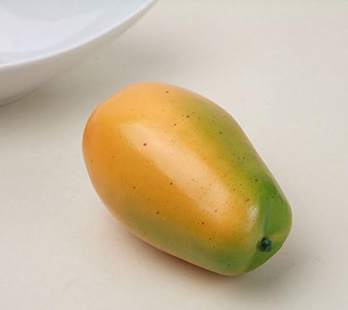 High Artificial Office Home Decor Lifelike Decorative Foam Fake Fruit Decoration Color:Papaya