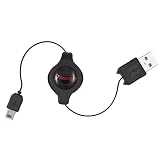 2-in-1 Retractable USB Data Hotsync & Charging Cable for HTC T-mobile Mda, Dash, Wing, Cingular 8125, 8525, Audiovox 6700, Sprint Mogul, Ppc-6800 PDA