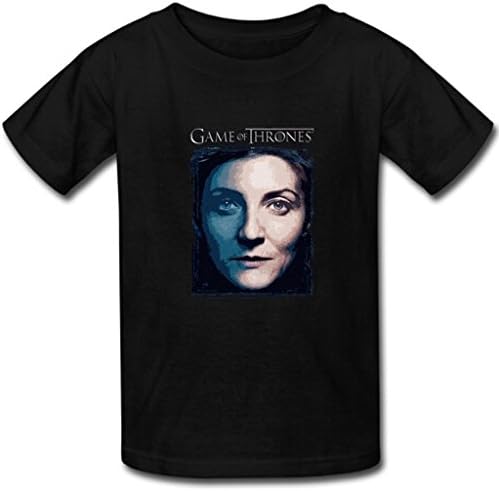 Taojing Custom Catelyn Stark Men's Short Sleeve T-Shirt Basic Cotton Tee 3XL Black