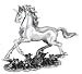 PEWTER UNICORN, SS-6574