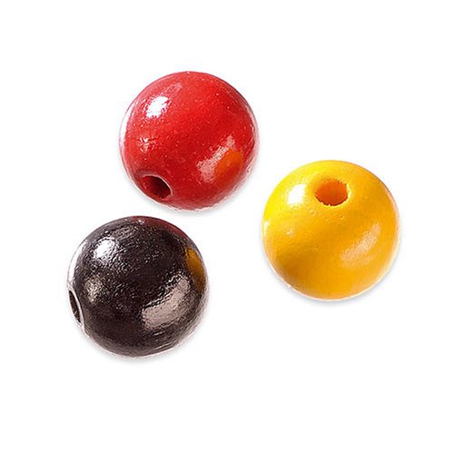 G&uuml;termann / KnorrPrandell  6028200 - Holzkugelperle 8mm schwarz-rot-gelb, 85 St&uuml;ck/Beutel Preisvergleich