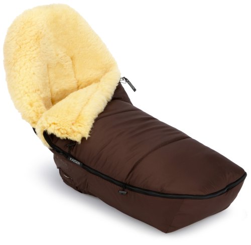 Kaiser 6510535 - Fu&szlig;sack f&uuml;r Marke Bugaboo Cameleon, Lammfell medizin, Farbe: braun