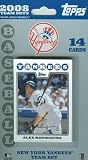 Topps MLB Baseball Cards 2008 New York Yankees 14 Card Team Set