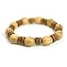 Handmade Olive Wood Beaded Bracelet with Brown Beads