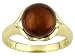 10MM ENHANCED CHOCOLATE CULTURED FRESHWATER PEARL GOLD OVER STERLING SILVER RING
