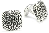 Zina Sterling Silver Men's Cufflink With Stingray Texture Silver