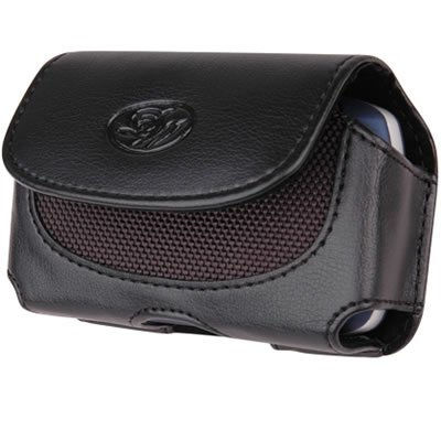 APPLE IPHONE 3G 3GS Black Horizontal Premium Faux Leather Pouch Cover Case With Belt Clip And Belt Loops.[WCDN]
