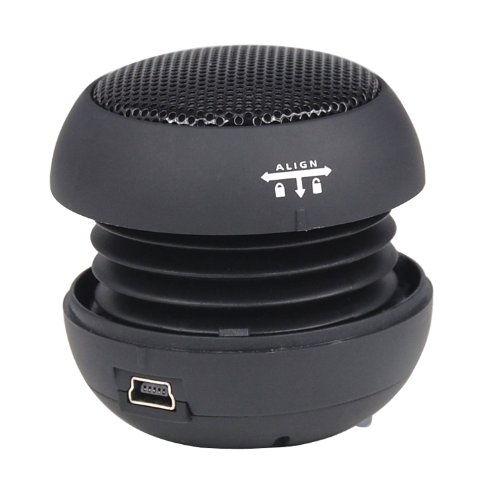 DIGIFLEX Black Mini Portable Travel Bass Speaker for iPod iPhone iTouch iPad MP3