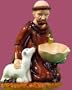 16 inch St. Francis Birdfeeder - Outdoor Vinyl Statue, Full Color Finish
