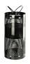 Howard Towne 34 gallon Perforated Steel Free Standing with Security Chain Holes Black Waste Receptacle H3BK