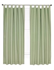 Home: Ellis Curtain Crosby Thermal Insulated 80 by 63-Inch Tab Top Foamback Curtains, Sage - Ellis Curtain