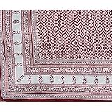 ShalinCraft Rustic Home Decor Flat Cotton Bedsheets India Wood Block Prints Queen Size