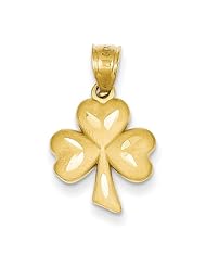 14k Yellow Gold Shamrock Charm