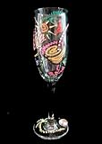 Caribbean Excitement Design - Hand Painted - Flute - 6 oz.