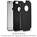 iPhone 6s Case,iPhone 6 Case,[4.7inch]by Ailun,Soft Interior Silicone Bumper&Hard Shell Solid PC Back,Shock-Absorption&Skid-proof,Anti-Scratch Hybrid Dual-Layer Slim Cover[Black]