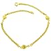 Lovely 14 Karat Yellow Gold Heart Stationed Anklet 9.5 Inch
