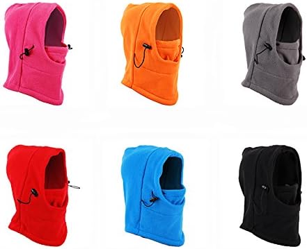Windproof Ski Hat Multi-function Warm Fleece Mask Neck Warm Balaclavas (L-Adults, Grey)