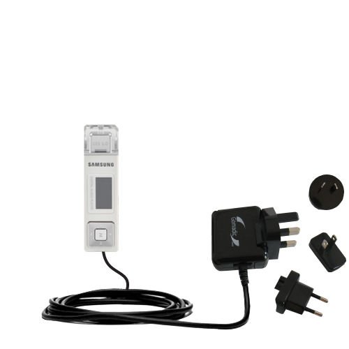 International Wall / AC Charger for the Samsung Yepp YP-U2 - Gomadic Brand w/ TipExchange Technology
