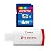 Transcend 4GB Hi-Speed SDHC Scheda di memoria Classe 6 (con lettore schede  USB P2)