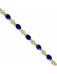 11.3 Carat 14K Gold Diamond and Sapphire Bracelet